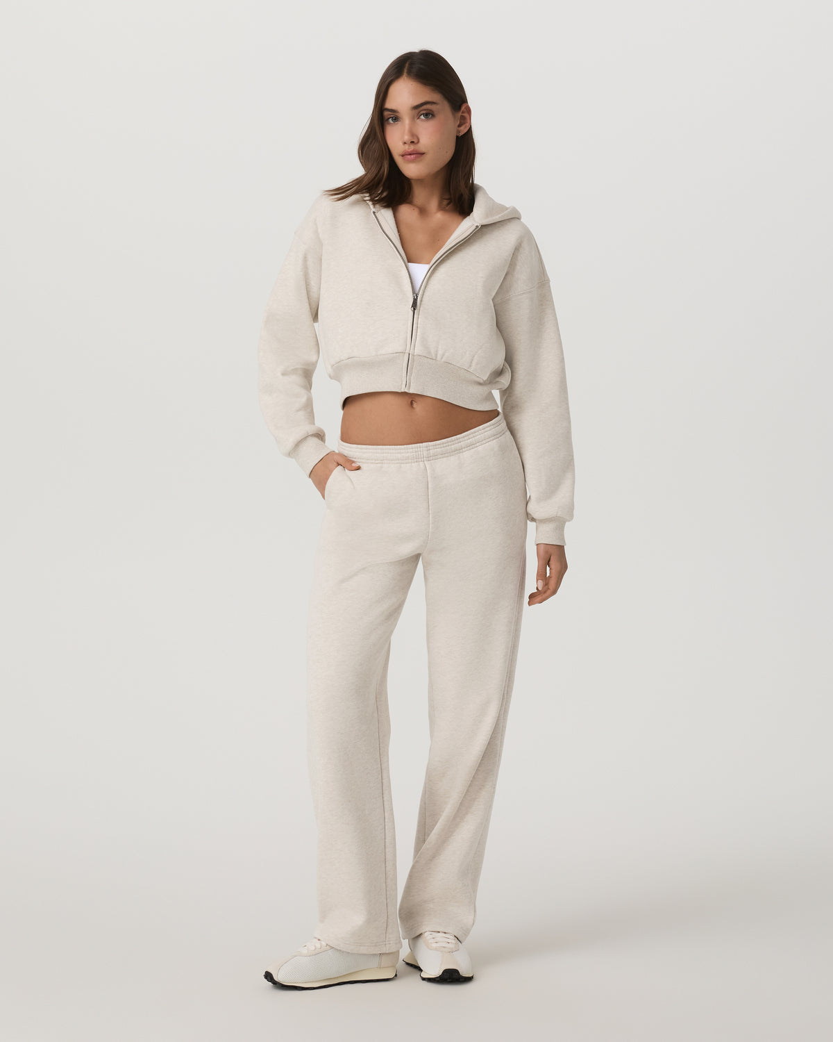 Vuori Restore Straight Leg Sweatpant - Long Bone Heather
