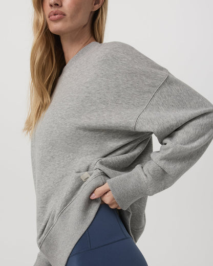 Vuori Sedona Weekender Crew Light Heather Grey Crewneck