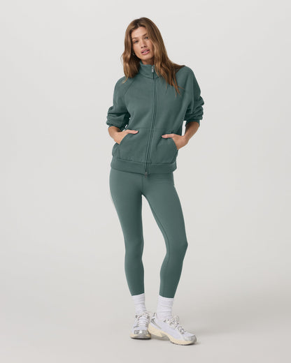 Vuori Restore Double Zip Sweatshirt Agate Green Full-Zip Fleece