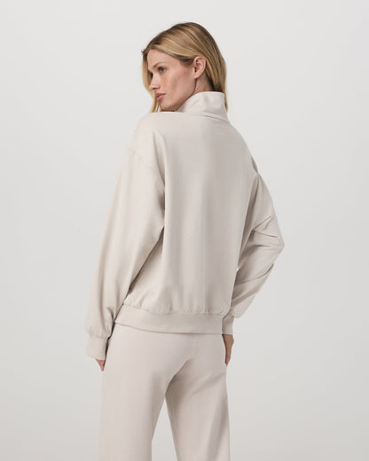 Vuori Granite Half Zip Women's Oatmeal Heather Sweatshirt