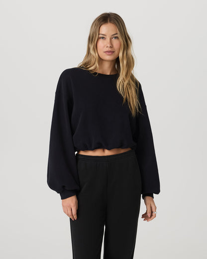 Vuori Sedona Bubble Crew Women's Black Pullover Crewneck