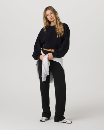 Vuori Sedona Bubble Crew Women's Black Pullover Crewneck