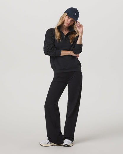 Vuori Granite Half Zip Black Heather Pullover Sweatshirt