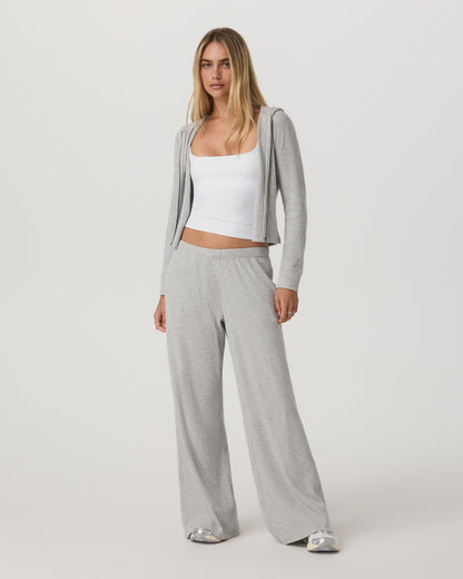 Vuori Waffle Full Zip Hoodie Women's Light Grey Hoodie