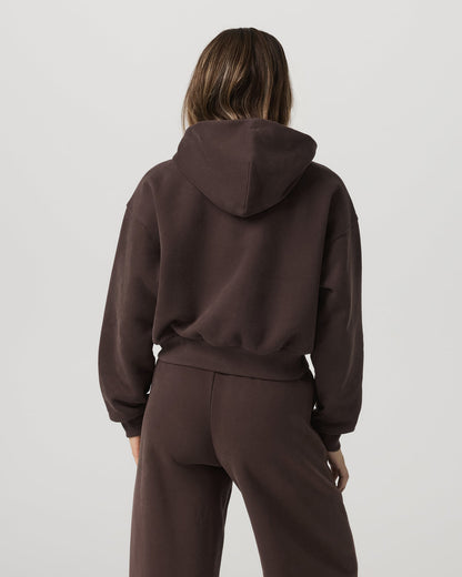 Vuori Restore Mini Full Zip Hoodie Women's Java Jacket
