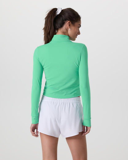 Vuori Studio Half Zip Women's Ligh Bergamot Workout Jacket