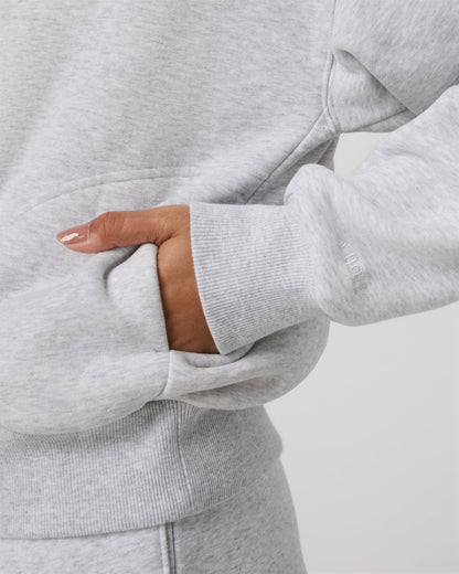 Vuori Restore Relaxed Half Zip Hoodie Pale Grey Jacket