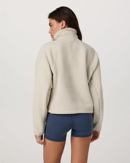 Vuori Alpine Jacket Women's Cozy Fleece Jacket in Bone