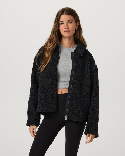 Vuori Lou Full Zip Jacket Women's Black Fleece Jacket