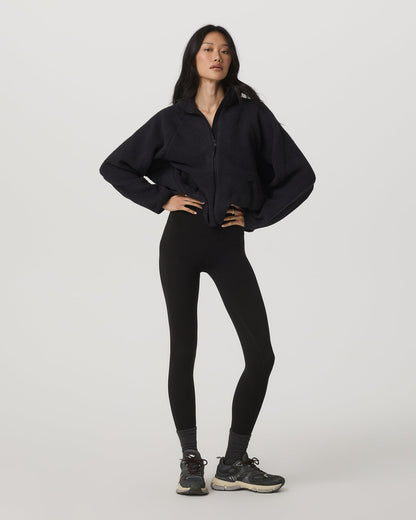 Vuori Alpine Jacket Women's Cozy Fleece Jacket in Black| Vuori
