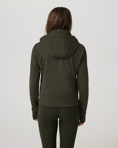 Vuori Chilled Out Full Zip Women's Olive Training Jacket