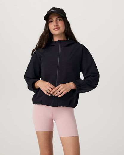 Vuori Nomadic Packable Rain Shell Women's Black Jacket