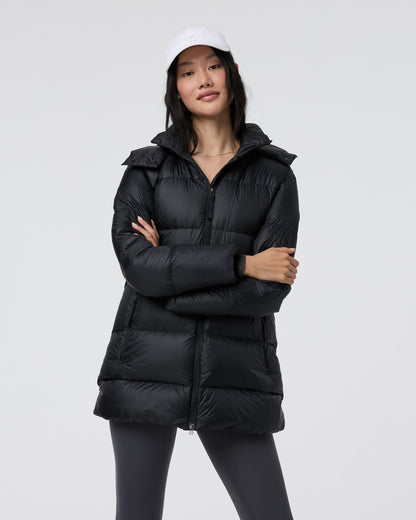 Vuori Vail Long Down Jacket Women's Black Jacket