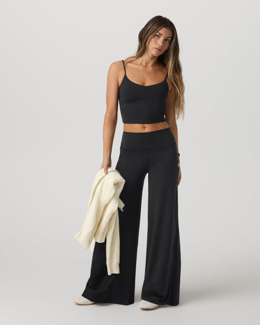Vuori Halo Easy Wideleg Pant - Long Women's Solid Black Pants