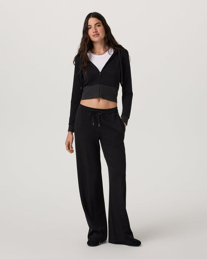 Vuori Compose Wideleg Pant Women's Black Mid-High Rise Pant