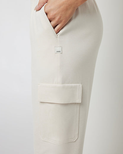 Vuori Boyfriend Cargo Sweatpant Milkweed Heather