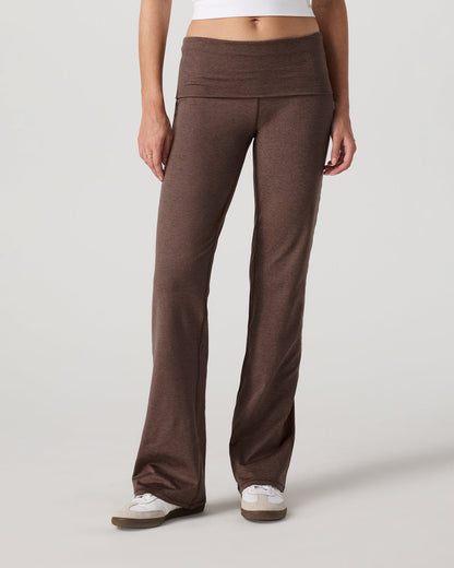 Vuori Halo Foldover Pant Chocolate Milk Heather