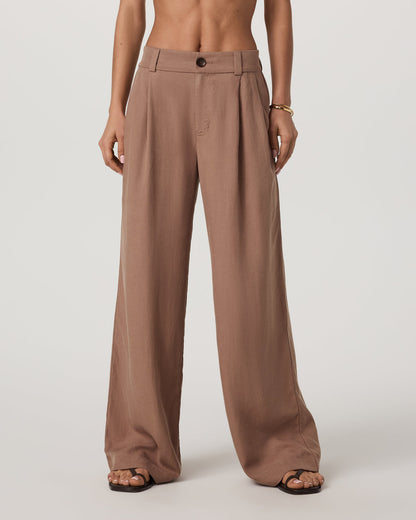 Vuori Trestles Twill Wideleg Women's Nutmeg Trouser Pants