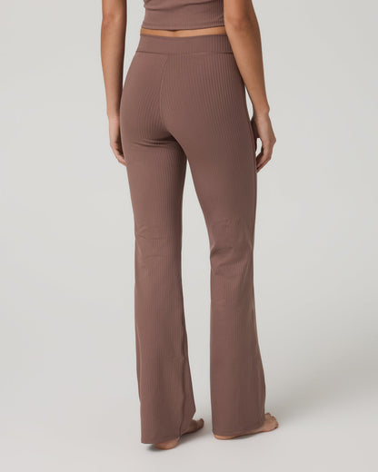 Vuori Inversion Rib Slim Flare Women's Sable Slim Flare Leggings