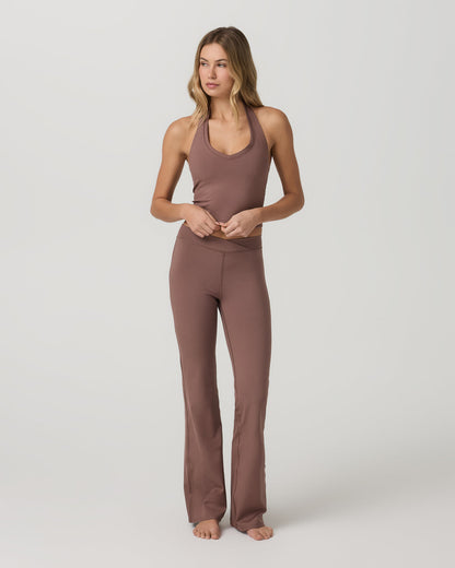 Vuori Inversion Rib Slim Flare Women's Sable Slim Flare Leggings