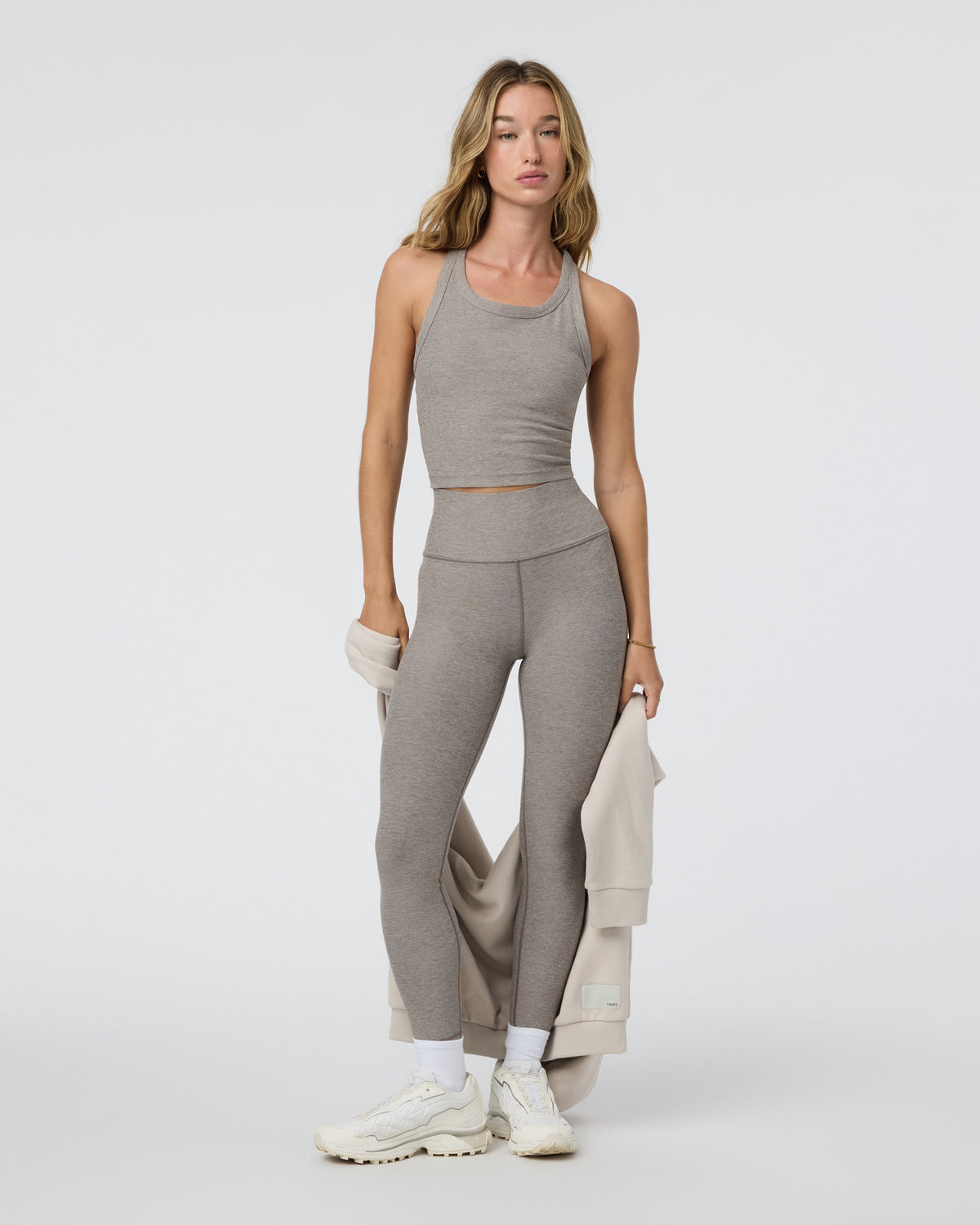 Vuori Clean Elevation Legging - Short Cobblestone Heather