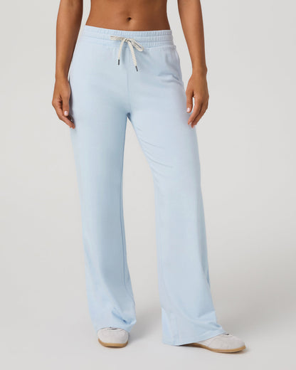Vuori Halo Essential Wideleg - Short Soft Sky Heather Pants