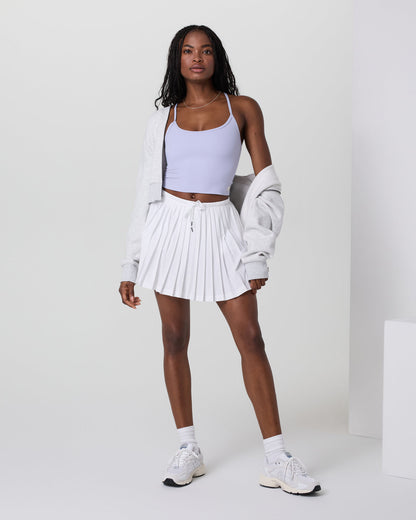 Vuori Clementine Pleated Skirt 15" White