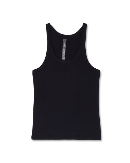 Vuori Cove Layering Tank Women's Black Rib Knit Tank Top