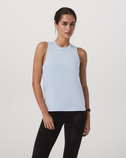 Vuori Energy Top - Long Women's Soft Sky Heather Tank Top