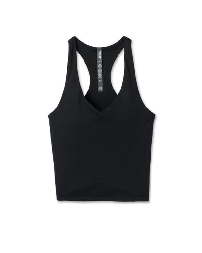 Vuori Halo Performance Crop 2.0 Black Heather Tank