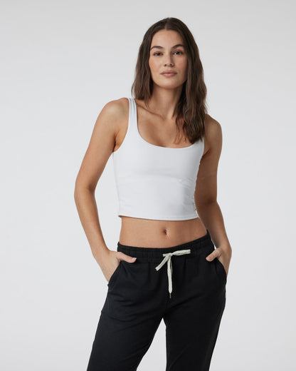 Vuori Daily Crop Women's White Crop Tank Top