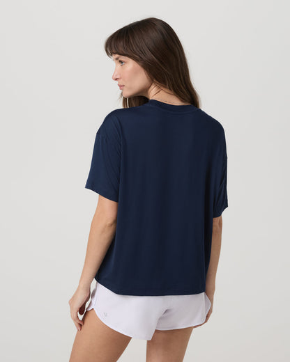 Vuori Energy Long Tee Women's Blue Coast Fitness Tee Shirt