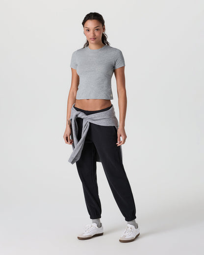 Vuori Feather Baby Tee Light Heather Grey