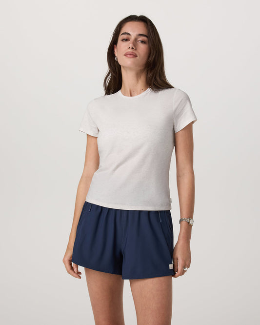 Vuori Short Sleeve Feather Classic Tee White Heather T-Shirt