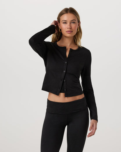 Vuori Halo Cardigan 2.0 Black Heather
