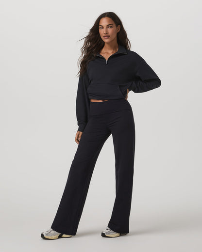 Vuori Granite Foldover Straight Leg Women's Black Heather Pant