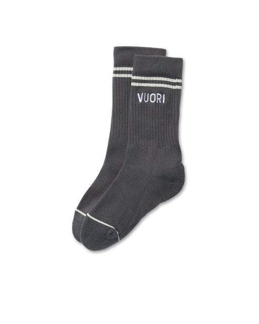 Vuori Vuori Crew Sock Charcoal Performance Crew Socks