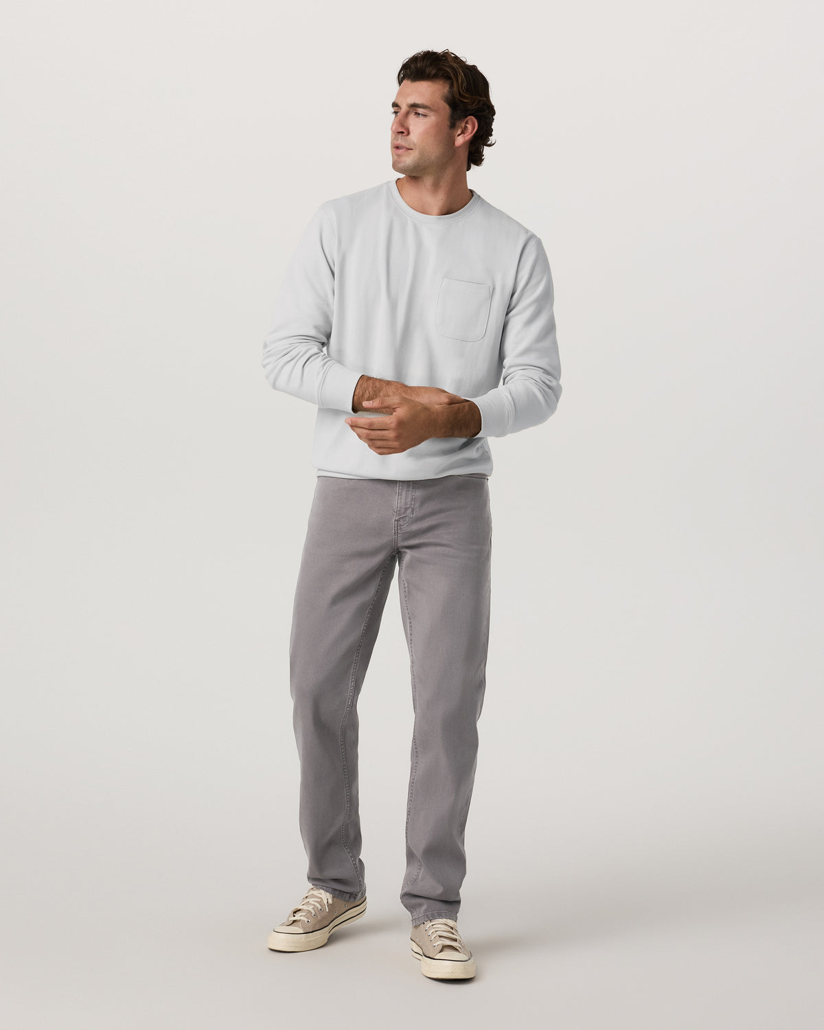 Vuori Benton Stretch Twill Pant Classic Fit 32" Cavern Grey Jeans