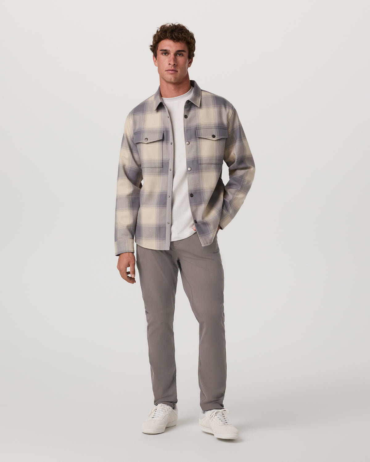 Vuori Meta Pant Athletic Slim Fit 32" Warm Grey 5-Pocket Pants