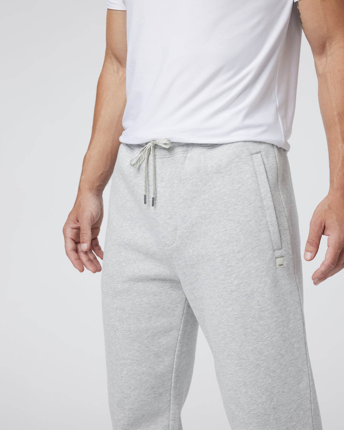 Vuori Seaside Sweatpant 28" Men's Light Heather Grey Sweatpant