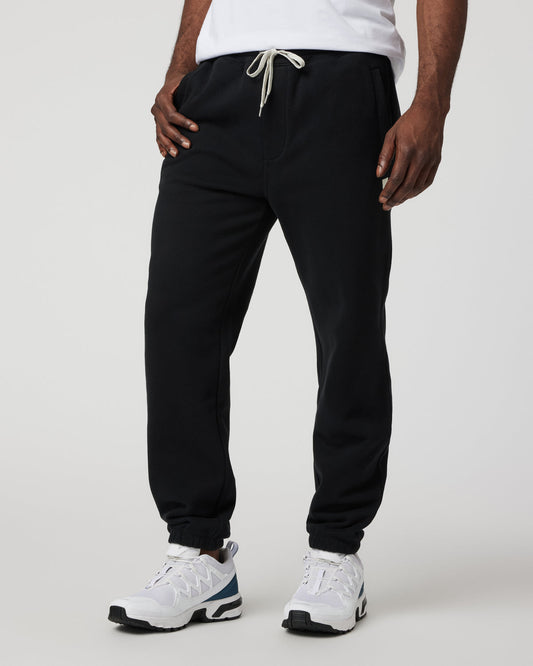 Vuori Seaside Sweatpant 28" Men's Relaxed Fit Black Sweatpant
