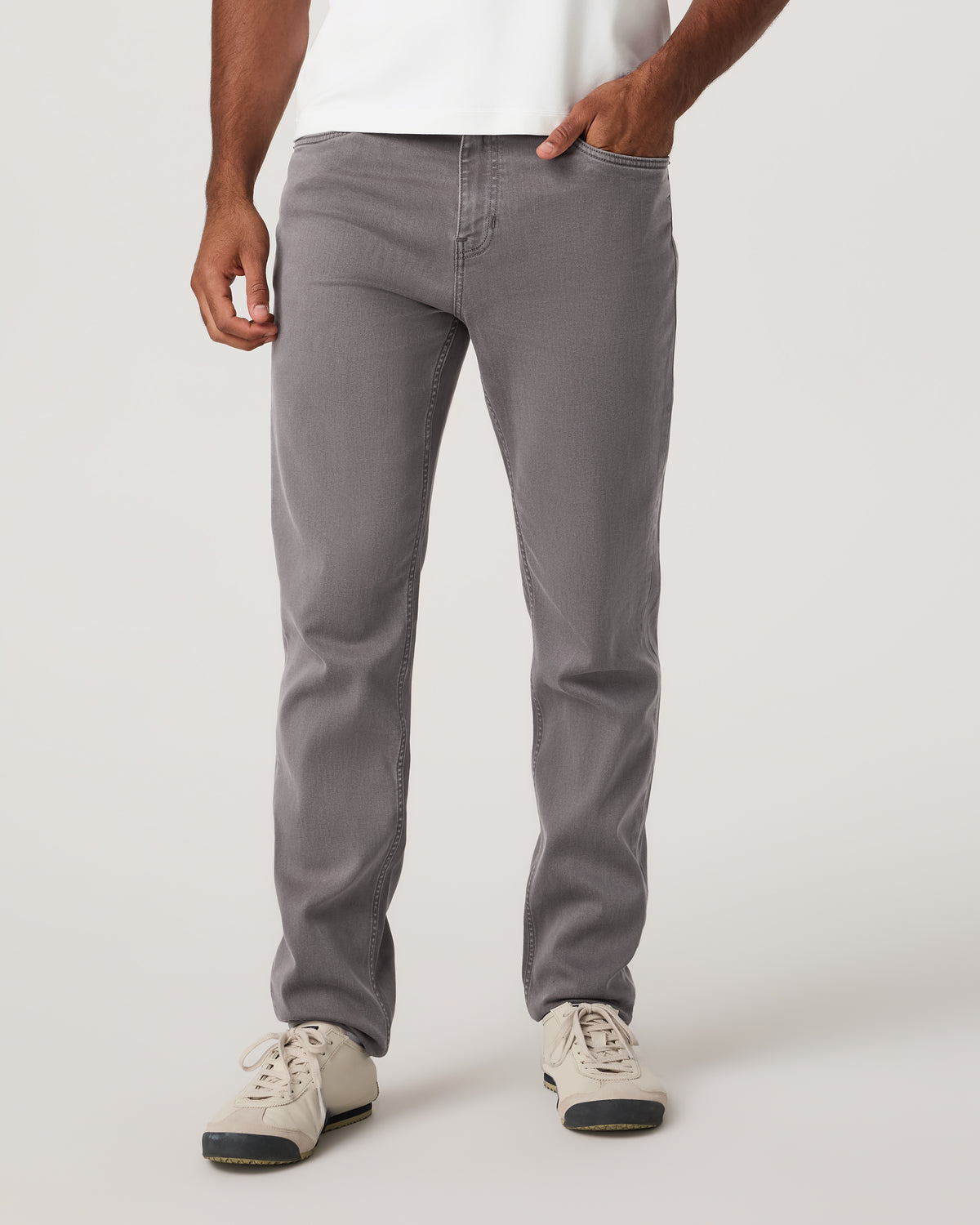 Vuori Benton Stretch Twill Pant Athletic Slim Fit 32" Cavern Grey