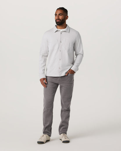 Vuori Benton Stretch Twill Pant Athletic Slim Fit 32" Cavern Grey