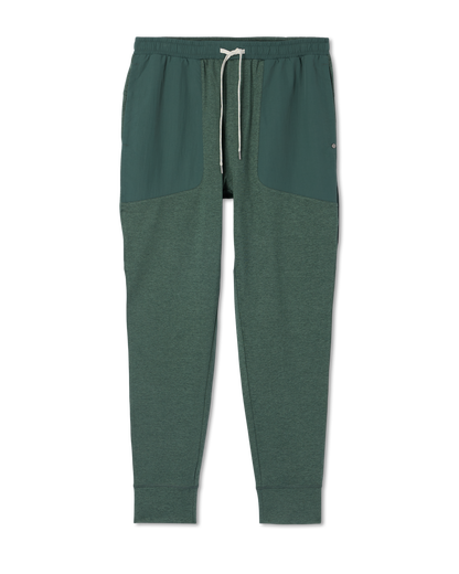 Vuori Men's Sunday Mixed Media Jogger 28" Agate Green Heather