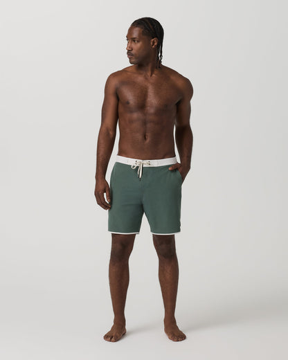 Vuori Men's Cruise Boardshort 7" Agate Green Linen Texture