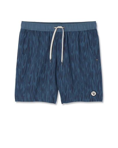 Vuori Kore Short Lined 7" Men's Shorts in Blue Sea Pampas