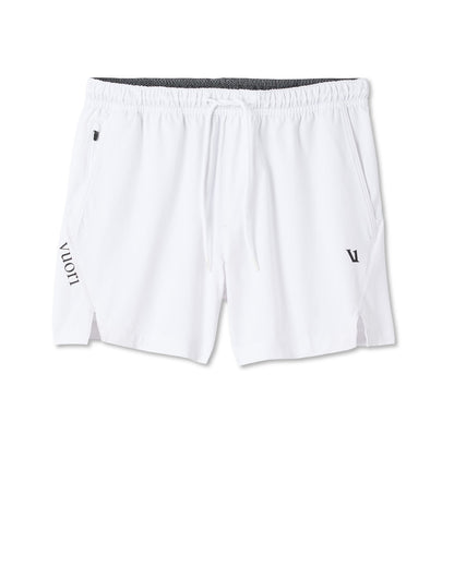 Vuori Crosscourt Short Unlined 5" Men's White Tennis Shorts
