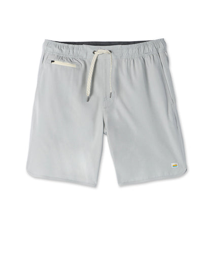 Vuori Banks Short Sky Grey Linen Texture Active Shorts