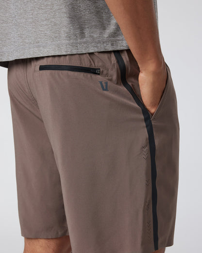 Vuori Domain Performance Short Men's Fossil Workout Shorts