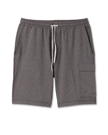 Vuori Sunday Performance Utility Short Classic Fit 8" Warm Grey Heather